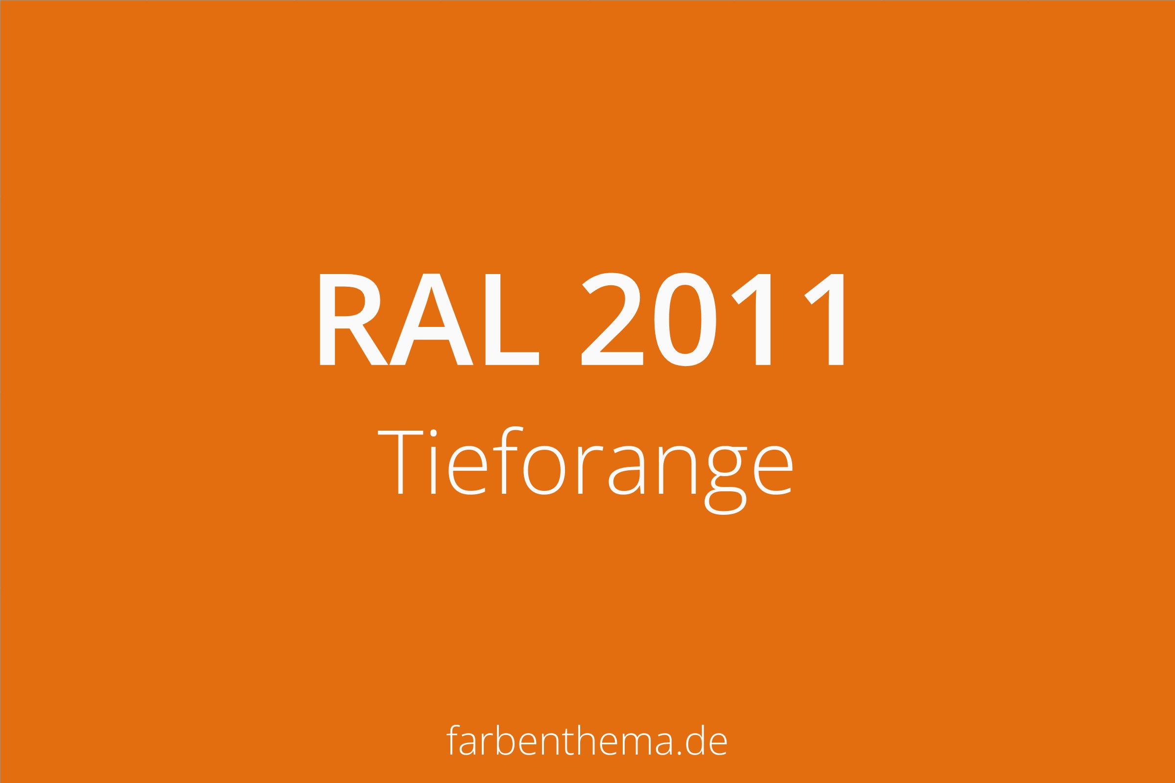 Ral Tieforange Farbenthema