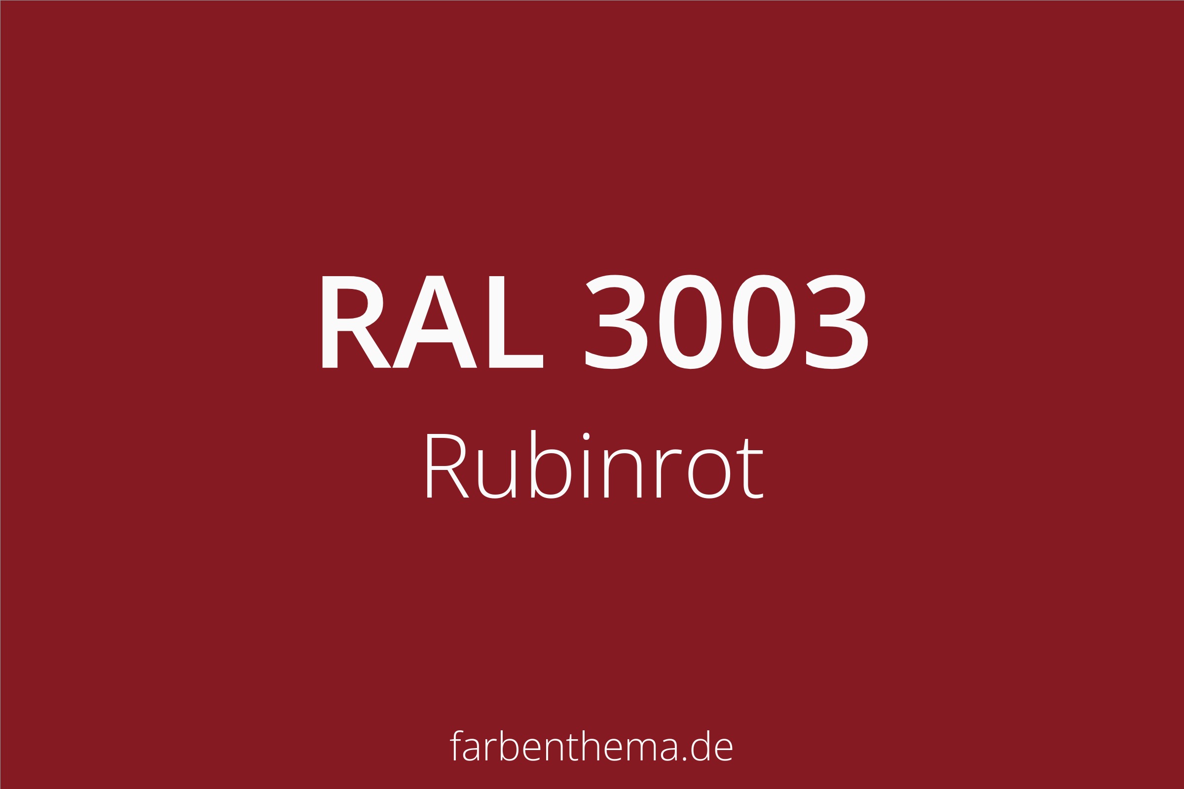 RAL 3003 - Rubinrot | Farbenthema