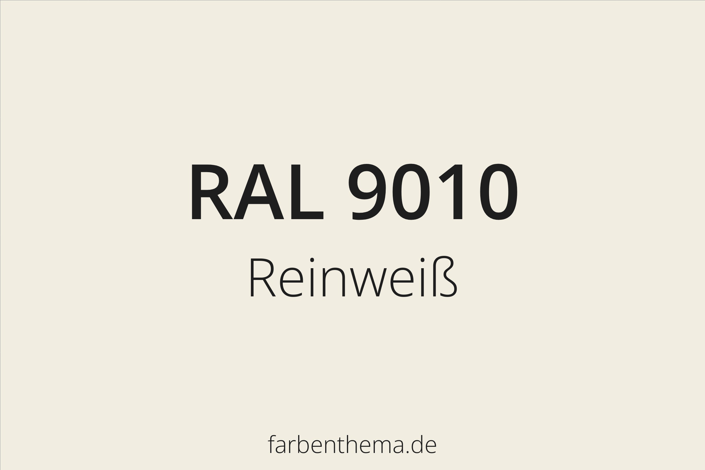 RAL 9010 - Reinweiß | Farbenthema